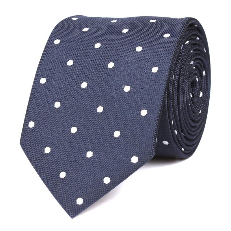 OTAA navy blue with white polka dots - skinny tie