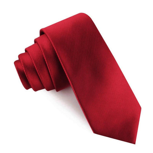 OTAA carmine red twill skinny tie