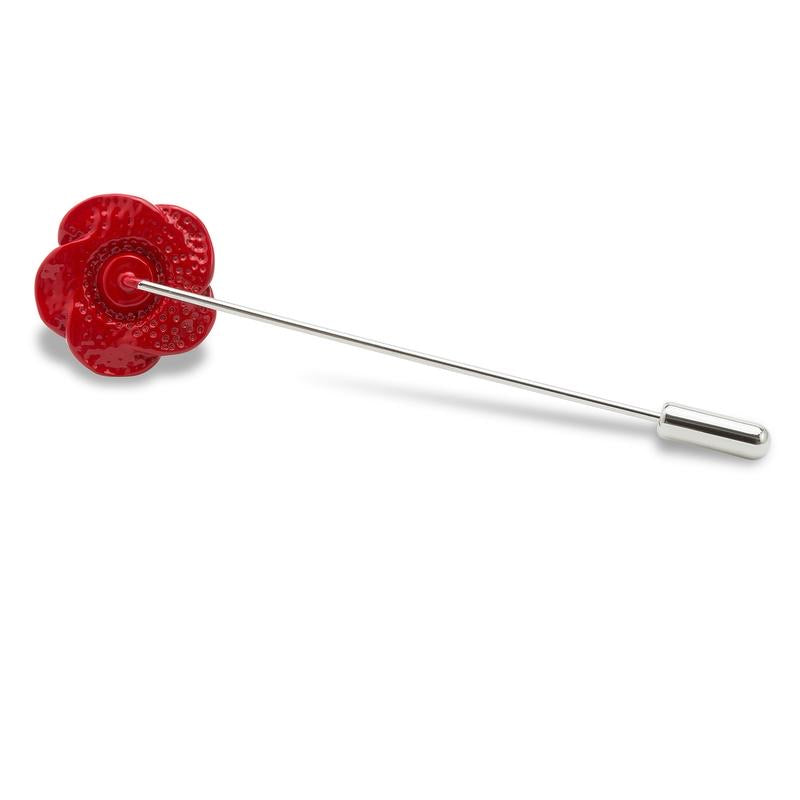 OTAA red rose metal lapel pin