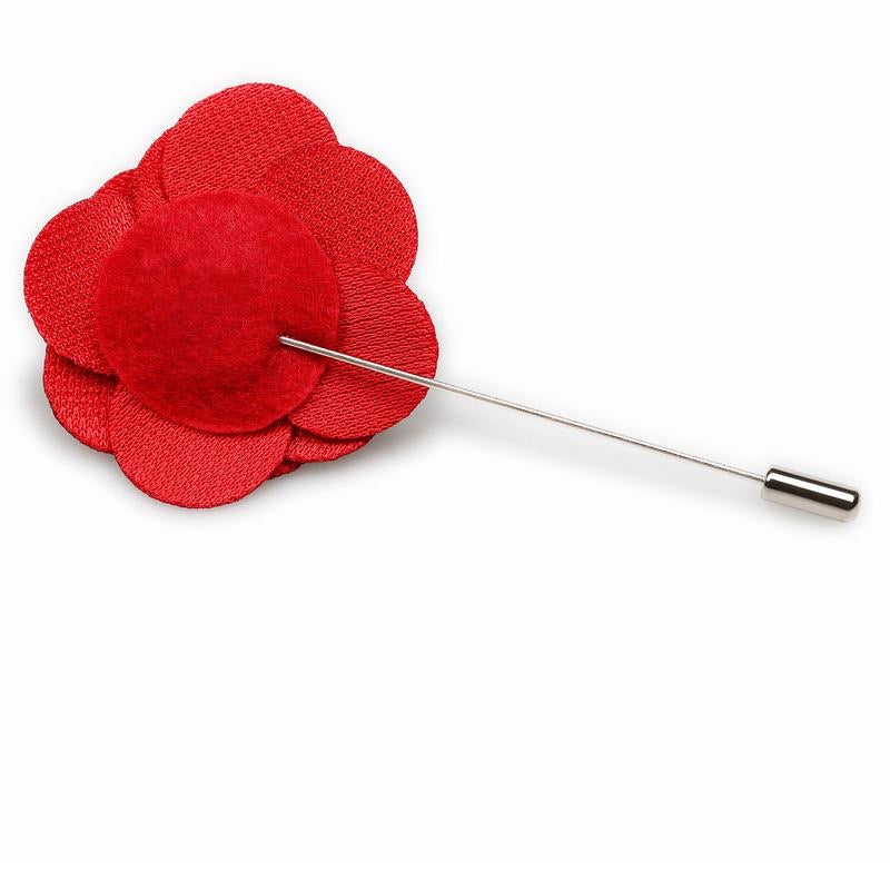 OTAA Red velvet lapel flower