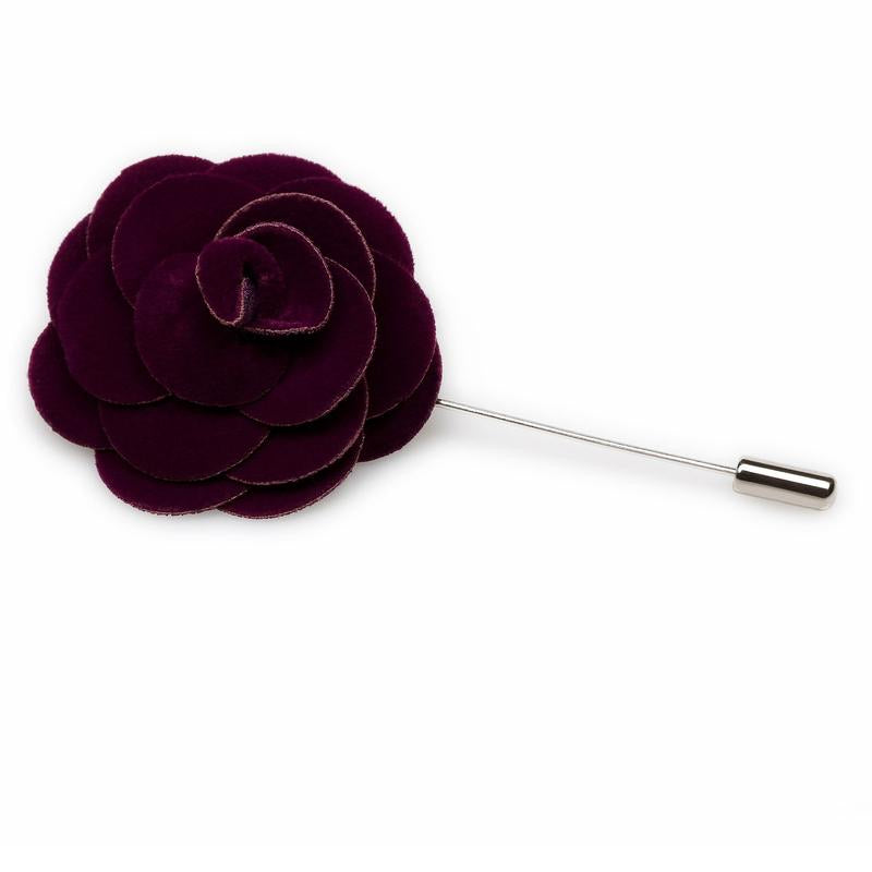 OTAA plum purple velvet lapel pin