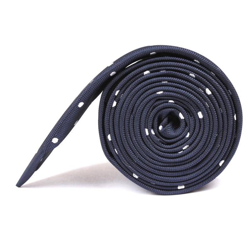 OTAA navy blue with white polka dots - skinny tie
