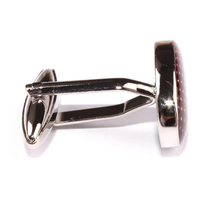 OTAA wine oval polka dot cufflinks