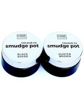 HSE Smudge Pots Black Suede, Hunter Brown
