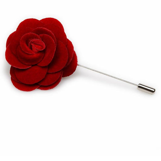 OTAA Red velvet lapel flower